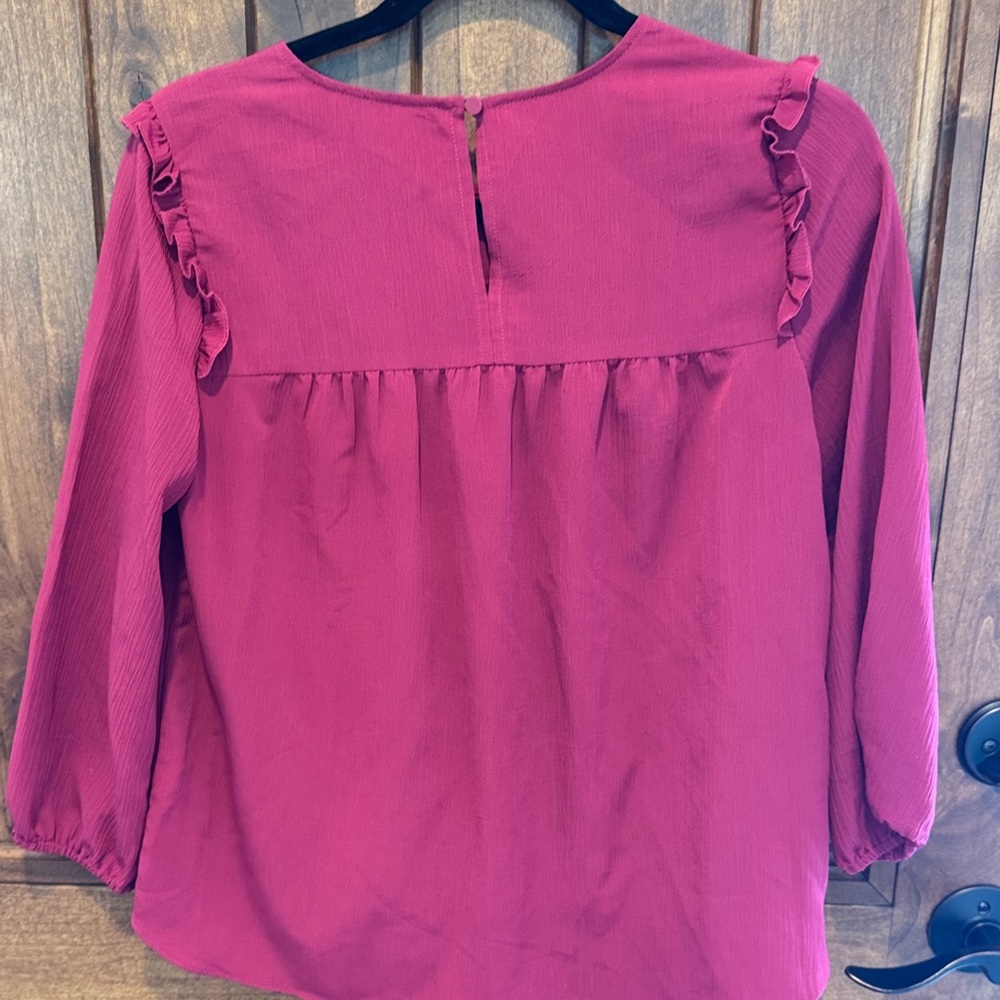 Juicy Couture Fuchsia Ruffle Blouse - Picture 4 of 8